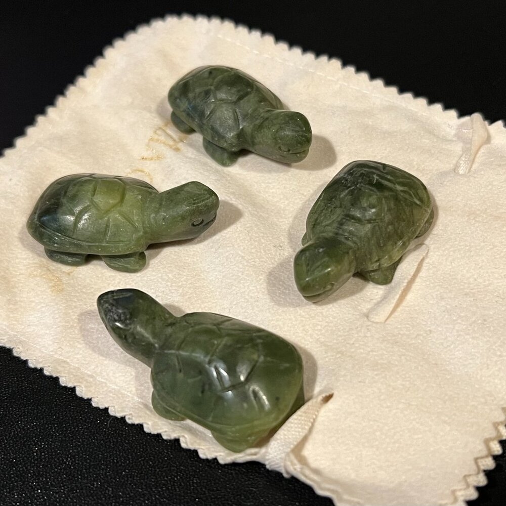 COPY - China natural jade turtle chopsticks holders spinach green